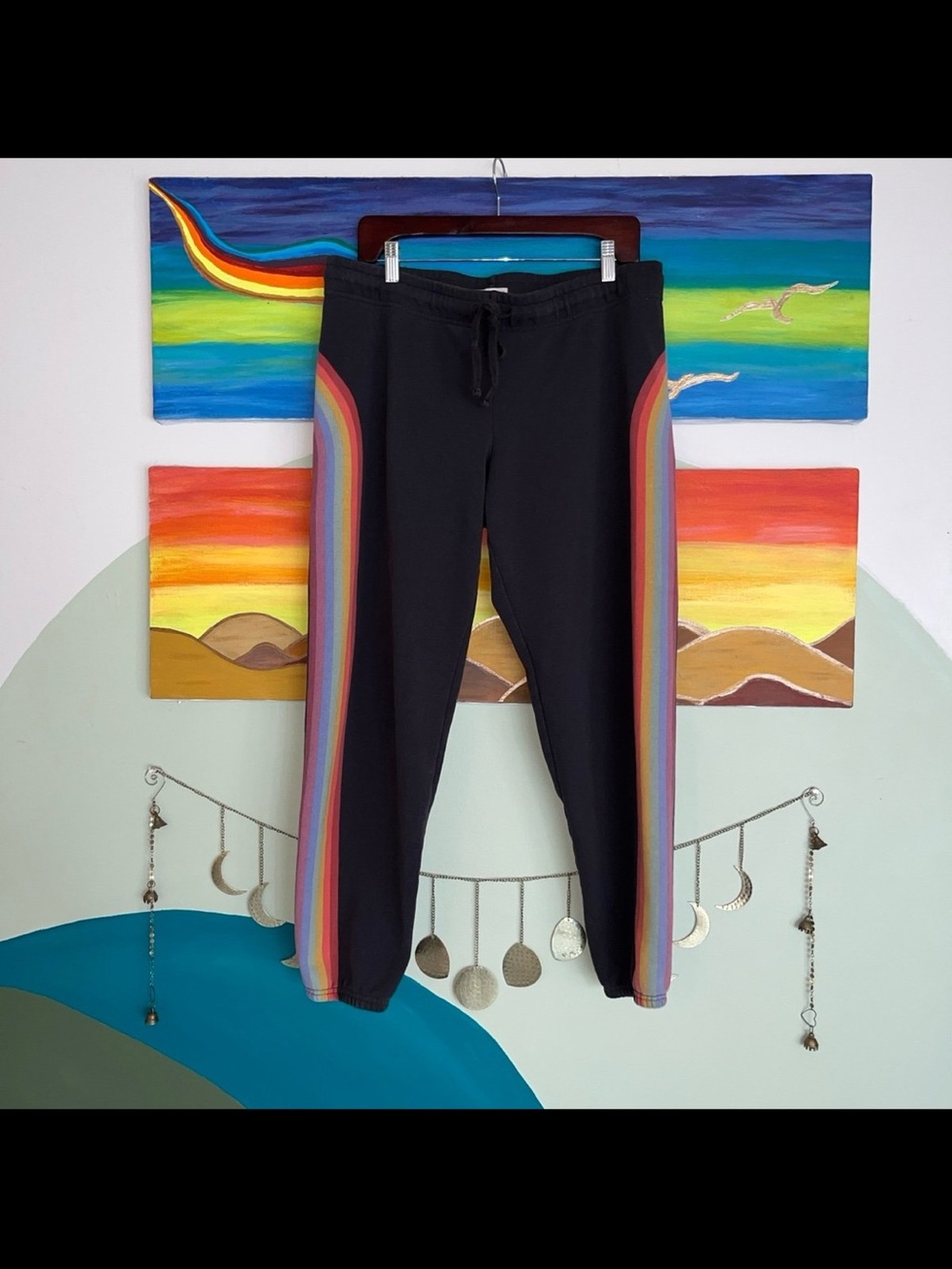 Marine Layer anytime rainbow sweatpants size Large